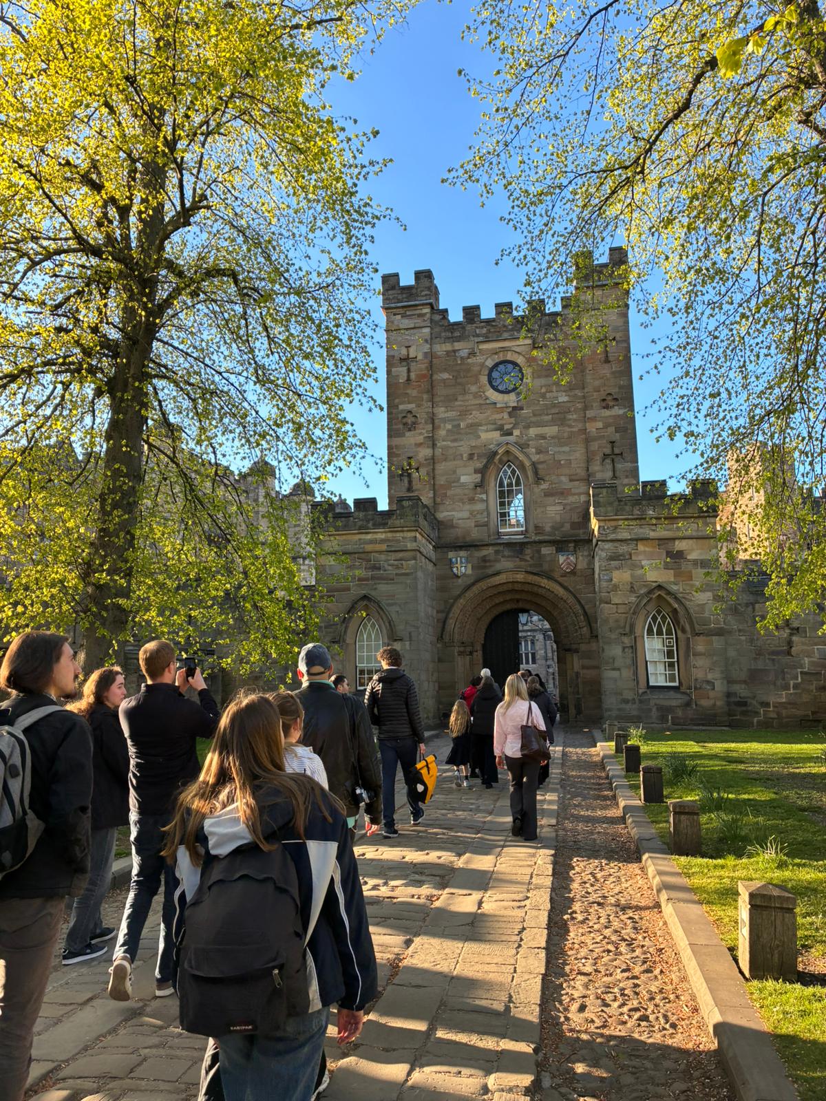MoSS participants walking towards Durham Castle during the kick-off meeting