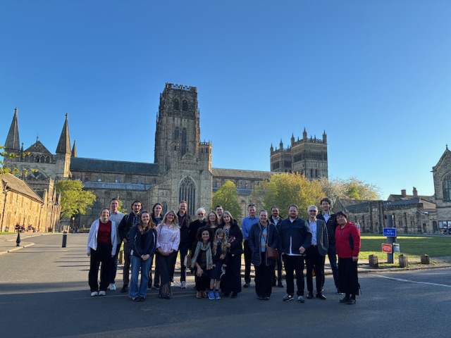 Full MoSS team with Durham Cathedral behind them